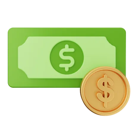 Pièce de monnaie dollar  3D Icon