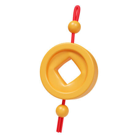 Pièce de monnaie chinoise  3D Icon