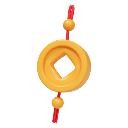 Pièce de monnaie chinoise  3D Icon