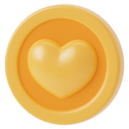 Pièce de coeur  3D Icon