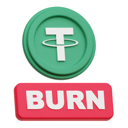 Détruire la crypto-monnaie Tether  3D Icon