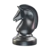 pièce d'échecs cheval noir