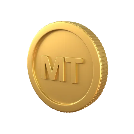 Pièce d'or métallique  3D Icon