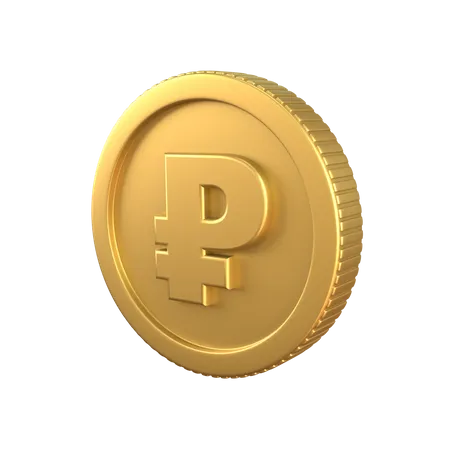 Pièce d'or en rouble  3D Icon