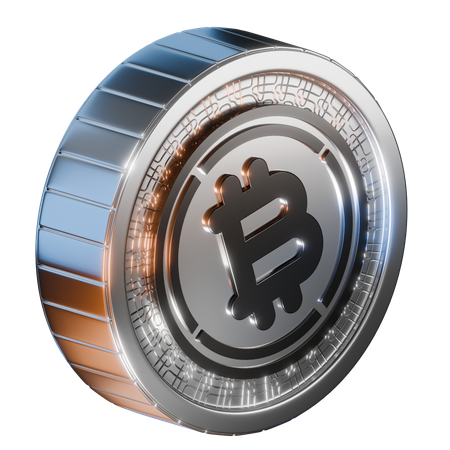 Pièce de monnaie bitcoin enveloppée  3D Icon