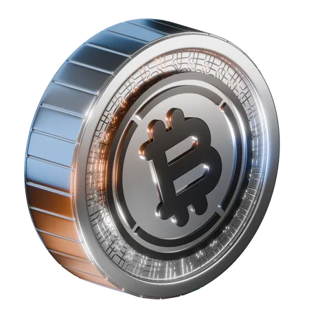 Pièce de monnaie bitcoin enveloppée  3D Icon