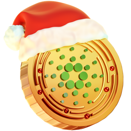Pièce de monnaie cardano de Noël  3D Icon