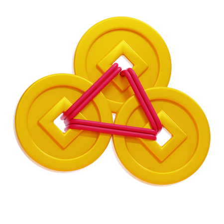 Pièce de monnaie chinoise  3D Icon