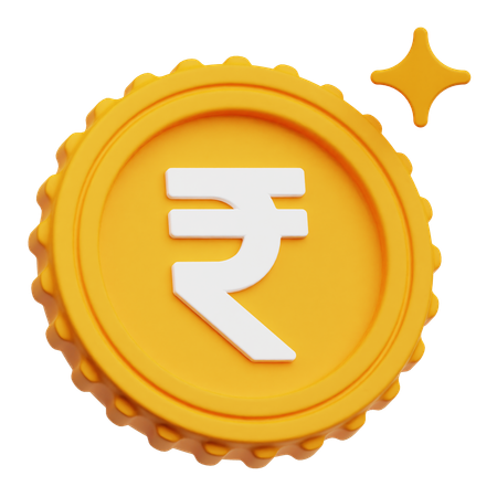Pièce de monnaie en roupie  3D Icon