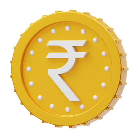 Pièce de monnaie en roupie  3D Icon