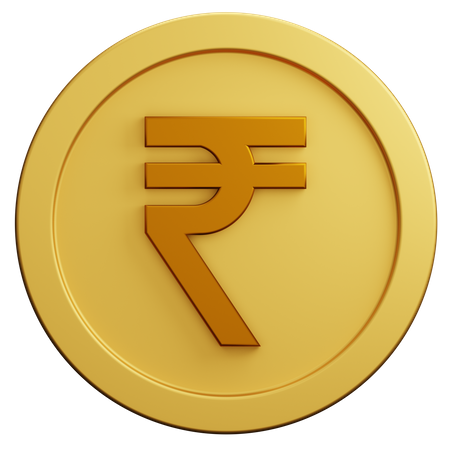 Pièce de monnaie en roupie  3D Icon