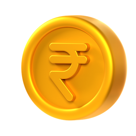 Pièce de monnaie en roupie  3D Icon