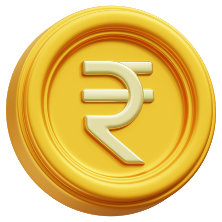 Pièce de monnaie en roupie  3D Icon