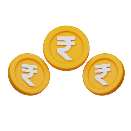 Pièce de monnaie en roupie  3D Icon