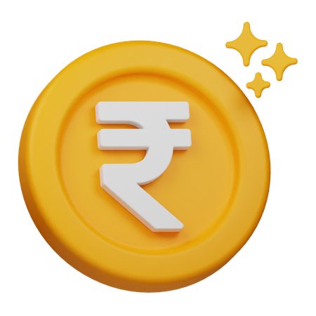 Pièce de monnaie en roupie  3D Icon