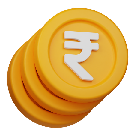Pièce de monnaie en roupie  3D Icon