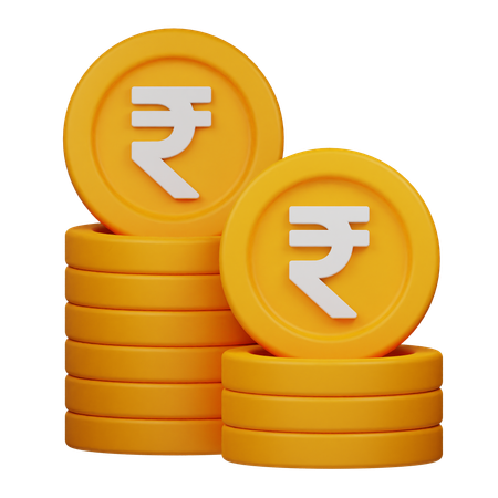 Pièce de monnaie en roupie  3D Icon