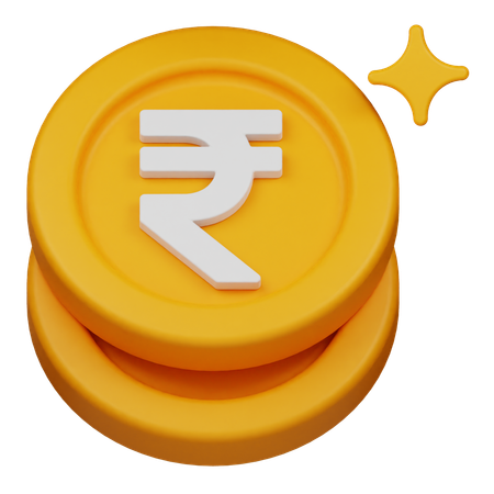 Pièce de monnaie en roupie  3D Icon