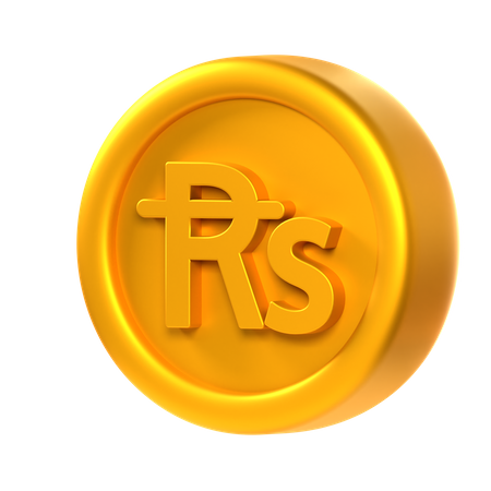 Pièce de monnaie en roupie du Pakistan  3D Icon