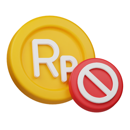 Pièce de monnaie en roupies  3D Icon