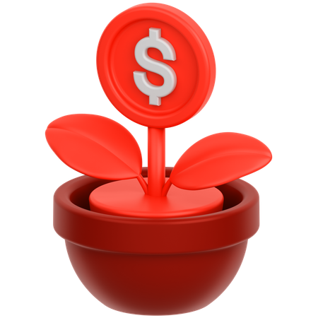 Fleur de pièce de monnaie  3D Icon