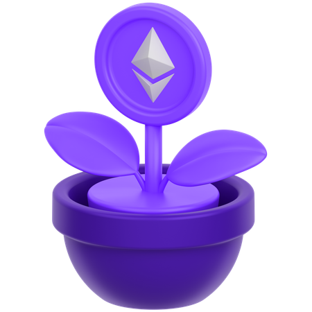 Pièce de monnaie fleur 3  3D Icon