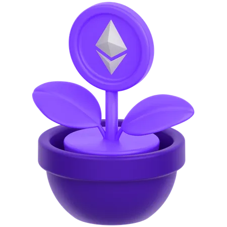 Pièce de monnaie fleur 3  3D Icon