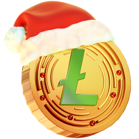 Pièce de monnaie litecoin de Noël  3D Icon