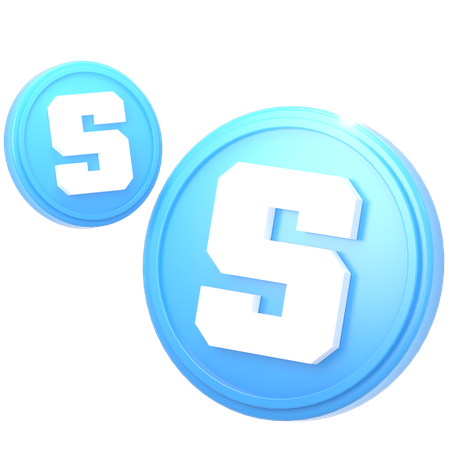 Pièce de sable  3D Icon