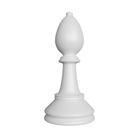 Pièce d'échecs évêque blanc  3D Icon