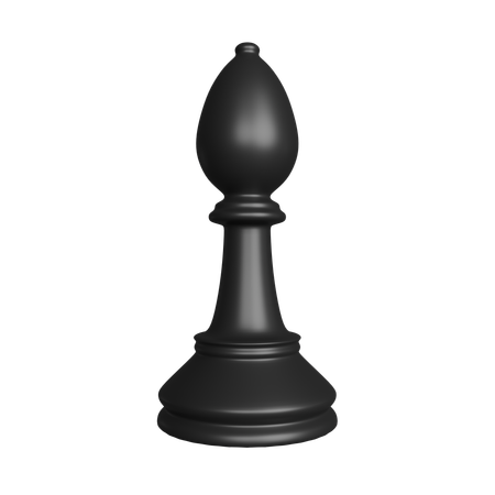 Pièce d'échecs évêque noir  3D Icon