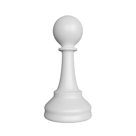 Pièce d'échecs pion blanc  3D Icon