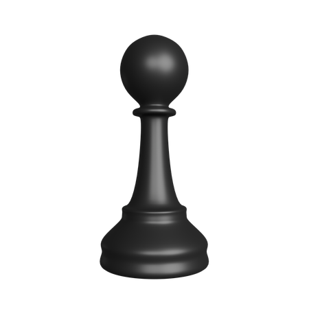 Pièce d'échecs pion noir  3D Icon