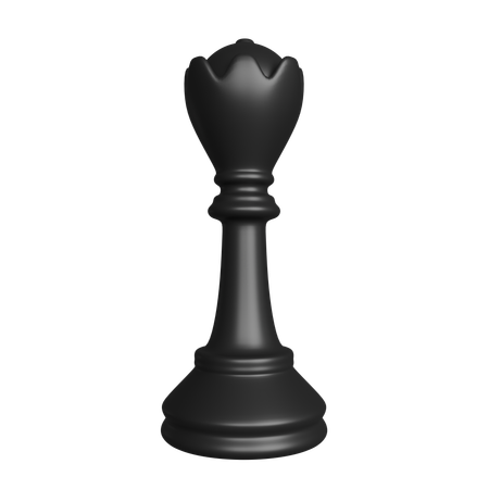 Pièce d'échecs reine noire  3D Icon