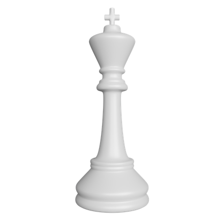 Pièce d'échecs du roi blanc  3D Icon