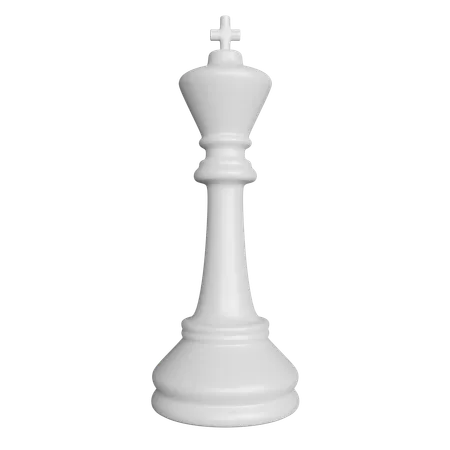 Pièce d'échecs du roi blanc  3D Icon