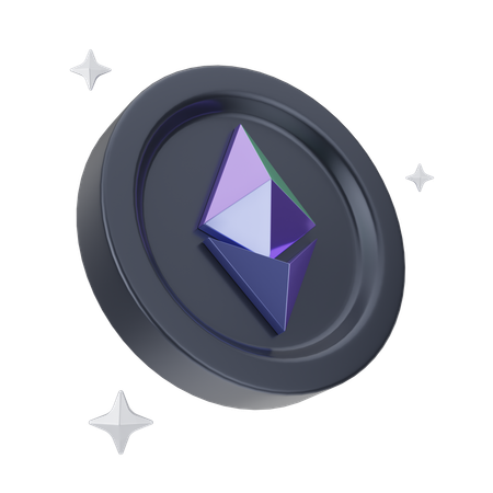 Pièce d'Ethereum  3D Icon