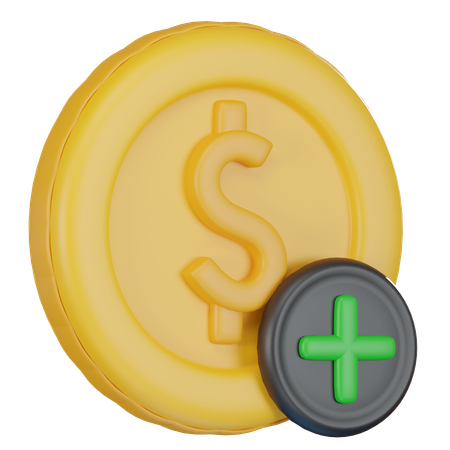 Pièce d'un dollar  3D Icon