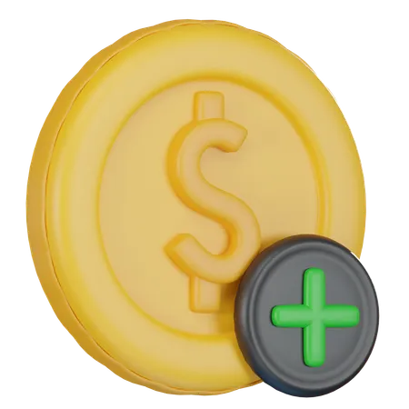 Pièce d'un dollar  3D Icon