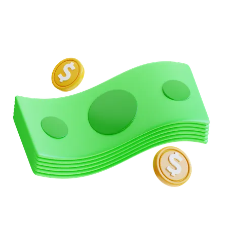 Pièce d'un dollar  3D Icon