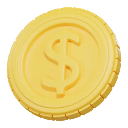 Pièce d'un dollar  3D Icon