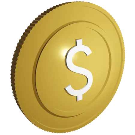 Pièce d'un dollar  3D Icon