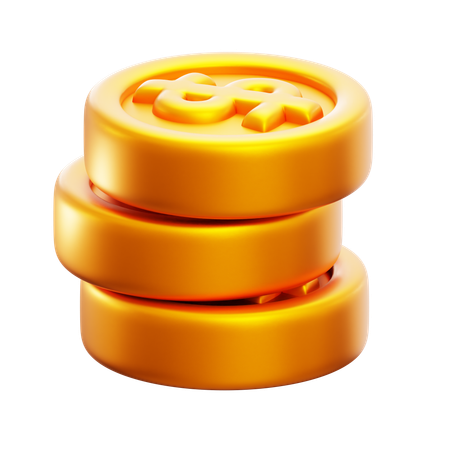 Pièce d'or  3D Icon