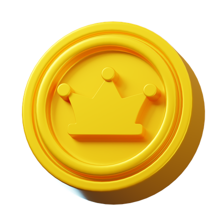 Pièce en or  3D Icon