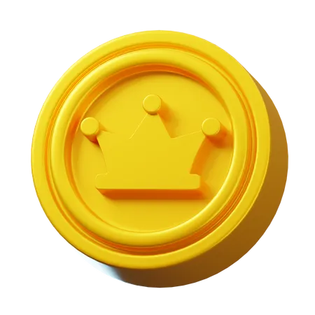 Pièce en or  3D Icon