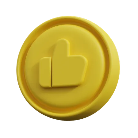 Pièce en or  3D Icon