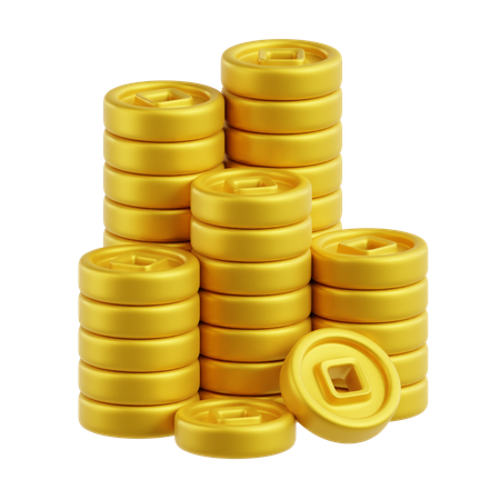 Pièce d'or  3D Icon