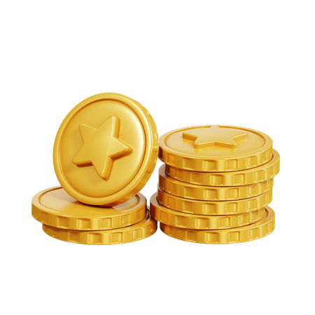 Pièce d'or  3D Icon