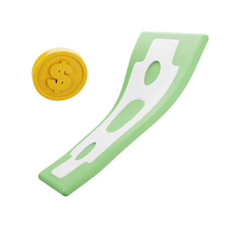 Pièce d'un dollar  3D Icon
