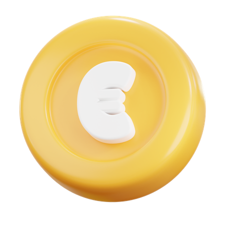 Pièce en euros  3D Icon